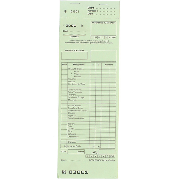 CARNET BIE GM VERT X50